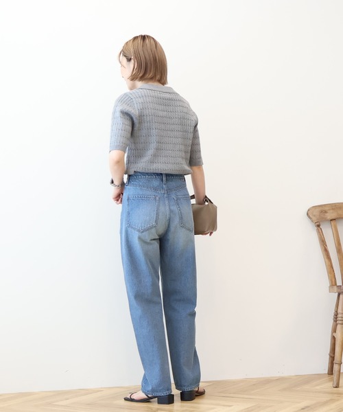 AMERICAN HOLIC(アメリカンホリック)の「【2WAY】金ボタン衿付きケーブルプルオーバー(ニット/セーター・レディース・杢グレー/アイボリー/ネイビー・M/L)」の9枚目の写真