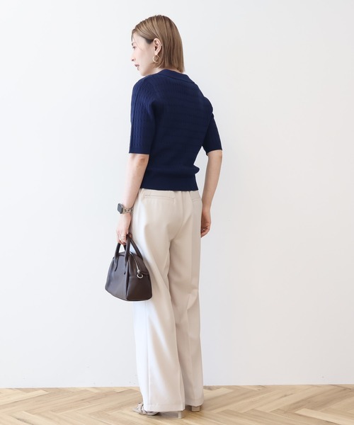 AMERICAN HOLIC(アメリカンホリック)の「【2WAY】金ボタン衿付きケーブルプルオーバー(ニット/セーター・レディース・杢グレー/アイボリー/ネイビー・M/L)」の17枚目の写真