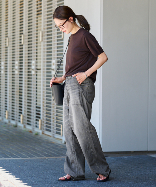 FRAMeWORK（フレームワーク）の「≪追加≫BETTER THAN GOOD×BIG JOHN×FRAMeWORK PAINTERS DENIM（デニムパンツ・レディース・ブルー/ブラック・LARGE/MEDIUM/SMALL）」の12枚目の写真