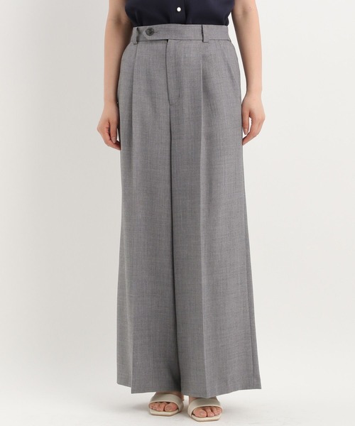 Andemiu（アンデミュウ）の「ライトセンタープレスワイドパンツ577640（スラックス・レディース・チャコールグレー/ライトベージュ・SMALL/MEDIUM）」の14枚目の写真