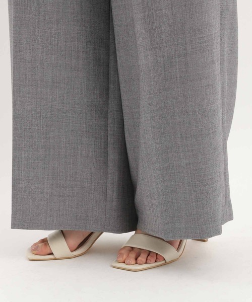 Andemiu（アンデミュウ）の「ライトセンタープレスワイドパンツ577640（スラックス・レディース・チャコールグレー/ライトベージュ・SMALL/MEDIUM）」の19枚目の写真