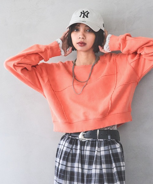 PAGEBOY（ページボーイ）の「リメイクライククラフトスウェット 【3サイズ展開・マルチWAY・ワンショルダー】（スウェット・レディース・チャコールグレー/ピンク系その他/ダークネイビー/オートミール・FREE/SMALL/LARGE）」の4枚目の写真