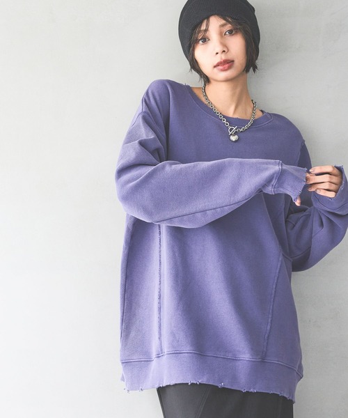 PAGEBOY（ページボーイ）の「リメイクライククラフトスウェット 【3サイズ展開・マルチWAY・ワンショルダー】（スウェット・レディース・チャコールグレー/ピンク系その他/ダークネイビー/オートミール・FREE/SMALL/LARGE）」の3枚目の写真