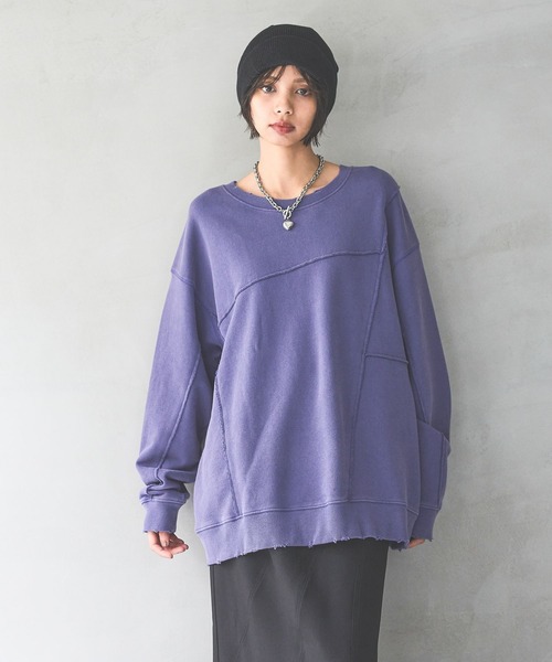 PAGEBOY（ページボーイ）の「リメイクライククラフトスウェット 【3サイズ展開・マルチWAY・ワンショルダー】（スウェット・レディース・チャコールグレー/ピンク系その他/ダークネイビー/オートミール・FREE/SMALL/LARGE）」の17枚目の写真