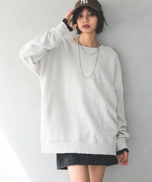 PAGEBOY（ページボーイ）の「リメイクライククラフトスウェット 【3サイズ展開・マルチWAY・ワンショルダー】（スウェット・レディース・チャコールグレー/ピンク系その他/ダークネイビー/オートミール・FREE/SMALL/LARGE）」の22枚目の写真