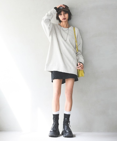 PAGEBOY（ページボーイ）の「リメイクライククラフトスウェット 【3サイズ展開・マルチWAY・ワンショルダー】（スウェット・レディース・チャコールグレー/ピンク系その他/ダークネイビー/オートミール・FREE/SMALL/LARGE）」の19枚目の写真