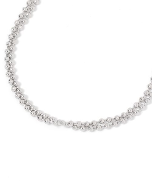 PAGEBOY（ページボーイ）の「【ステンレス素材】ロングボールチェーンネックレス（ネックレス・レディース・ブラック/グレイッシュベージュ・FREE）」の9枚目の写真