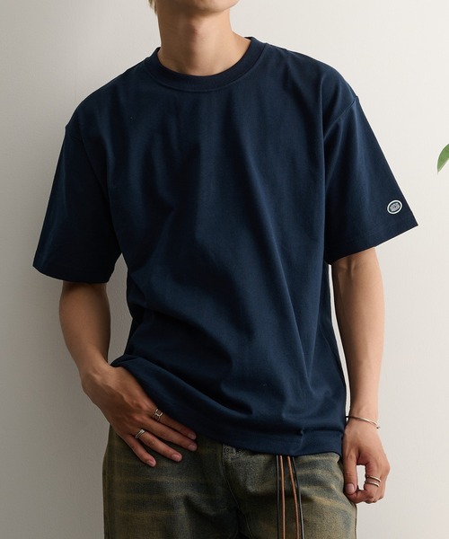 DISCUS(ディスカス)の「【DISCUS】USA綿混HEAVY WEIGHT天竺 半袖クルーネックTシャツ 6273-8102 MNY(Tシャツ/カットソー・メンズ・ピンクベージュ/スミクロ/ネイビー/ホワイト/ダークグリーン・L)」の4枚目の写真