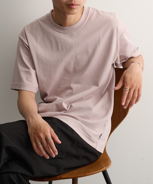 DISCUS(ディスカス)の「【DISCUS】USA綿混HEAVY WEIGHT天竺 半袖クルーネックTシャツ 6273-8102 MNY(Tシャツ/カットソー・メンズ・ピンクベージュ/スミクロ/ネイビー/ホワイト/ダークグリーン・L)」の5枚目の写真