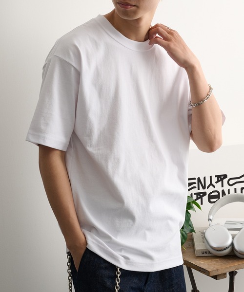 DISCUS(ディスカス)の「【DISCUS】USA綿混HEAVY WEIGHT天竺 半袖クルーネックTシャツ 6273-8102 MNY(Tシャツ/カットソー・メンズ・ピンクベージュ/スミクロ/ネイビー/ホワイト/ダークグリーン・L)」の1枚目の写真