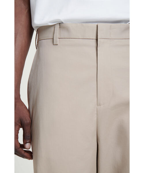 COS コス2024年秋冬 ワイドレッグコットンユーティリティパンツ DECONSTRUCTED WIDE-LEG WOOL TROUSERS デコントラストワイド