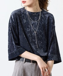 hunch ベロア　オーバーサイズTシャツ