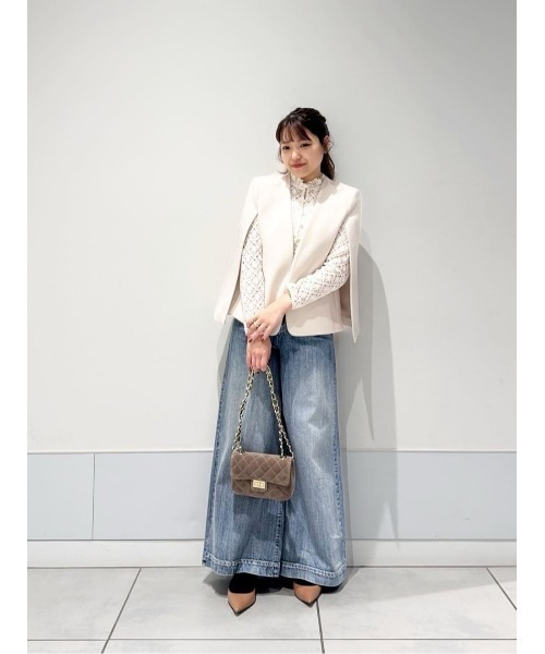 LOULOU WILLOUGHBY】ビーバーケープジャケット（ノーカラージャケット