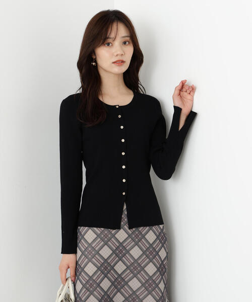 PROPORTION BODY DRESSING（プロポーションボディドレッシング）の「フロント釦カーディガン / 1215274802（カーディガン/ボレロ・レディース・ブラック/レッド/オフホワイト・FREE）」の14枚目の写真