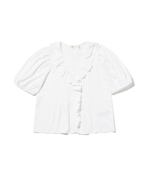 Levi's(リーバイス)の「Levi's/リーバイス ジゼル ラッフル ブラウス(シャツ/ブラウス・レディース・ホワイト・M/S/XS)」の2枚目の写真