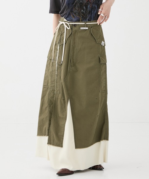 MIHARA YASUHIRO ミハラヤスヒロ レイヤード カーゴパンツ S MIHARA YASUHIRO/ミハラヤスヒロ】CARGO PNTS PASTED SKIRT