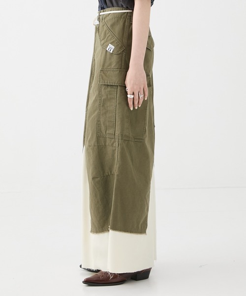 Maison MIHARA YASUHIRO(メゾンミハラヤスヒロ)の「【MIHARA YASUHIRO/ミハラヤスヒロ】CARGO PNTS PASTED SKIRT/カーゴパンツペーストスカート(スカート・レディース・カーキ/ネイビー・38/36)」の9枚目の写真