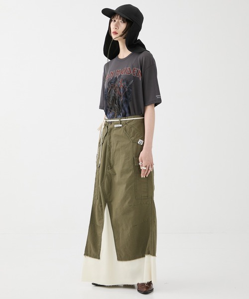 Maison MIHARA YASUHIRO(メゾンミハラヤスヒロ)の「【MIHARA YASUHIRO/ミハラヤスヒロ】CARGO PNTS PASTED SKIRT/カーゴパンツペーストスカート(スカート・レディース・カーキ/ネイビー・38/36)」の7枚目の写真