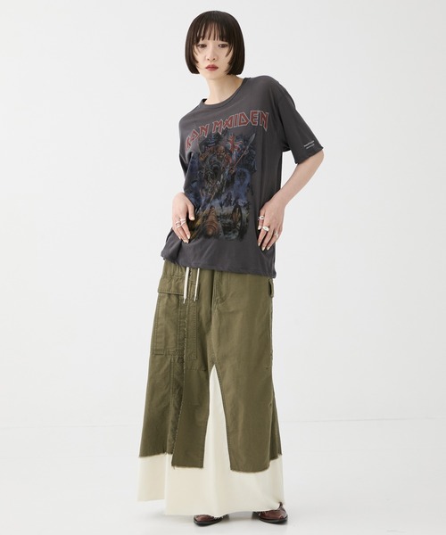 ミハラヤスヒロ ウィルトン織り ボンテージ スカート付きパンツ MIHARA MIHARA YASUHIRO/ミハラヤスヒロ】CARGO PNTS PASTED SKIRT