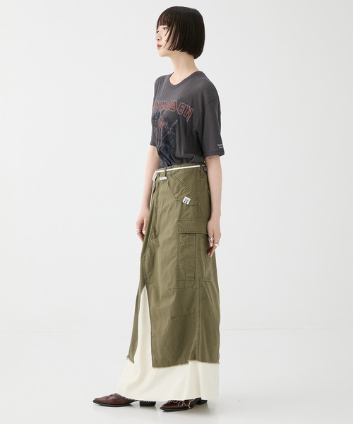 Maison MIHARA YASUHIRO(メゾンミハラヤスヒロ)の「【MIHARA YASUHIRO/ミハラヤスヒロ】CARGO PNTS PASTED SKIRT/カーゴパンツペーストスカート(スカート・レディース・カーキ/ネイビー・38/36)」の5枚目の写真