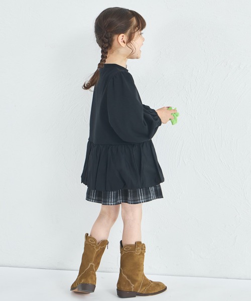 pairmanon（ペアマノン）の「フリル ティアード チェック スカッツ（スカート・キッズ・グリーン/ブラック/ブラウン・100/140/130/150/120/110/90）」の7枚目の写真