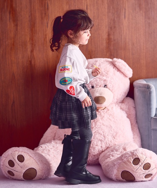 pairmanon（ペアマノン）の「フリル ティアード チェック スカッツ（スカート・キッズ・グリーン/ブラック/ブラウン・100/140/130/150/120/110/90）」の20枚目の写真