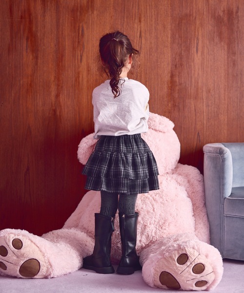 pairmanon（ペアマノン）の「フリル ティアード チェック スカッツ（スカート・キッズ・グリーン/ブラック/ブラウン・100/140/130/150/120/110/90）」の21枚目の写真