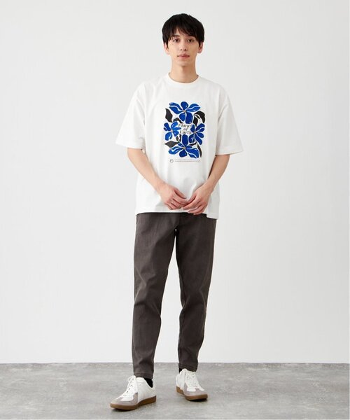 B.C STOCK(ベーセーストック)の「《追加3》【PLANET OF EARTH】フラワー エンブロイダリーTシャツ(Tシャツ/カットソー・メンズ・アイボリー/チャコールグレー/ホワイト/ライトグレー・MEDIUM/LARGE)」の7枚目の写真