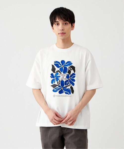 B.C STOCK(ベーセーストック)の「《追加3》【PLANET OF EARTH】フラワー エンブロイダリーTシャツ(Tシャツ/カットソー・メンズ・アイボリー/チャコールグレー/ホワイト/ライトグレー・MEDIUM/LARGE)」の8枚目の写真