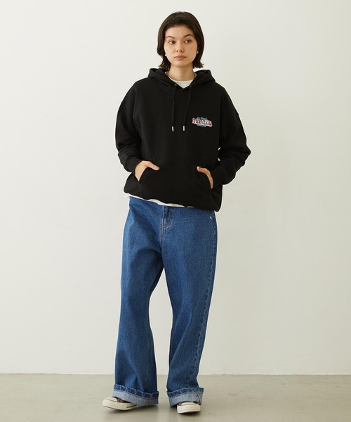 MILKFED.(ミルクフェド)の「DOODLE LOGO SWEAT HOODIE(パーカー・レディース・オフホワイト/ブラック/オリーブ・M/L)」の7枚目の写真