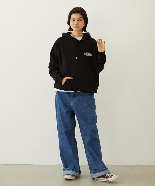 MILKFED.(ミルクフェド)の「DOODLE LOGO SWEAT HOODIE(パーカー・レディース・オフホワイト/ブラック/オリーブ・M/L)」の8枚目の写真