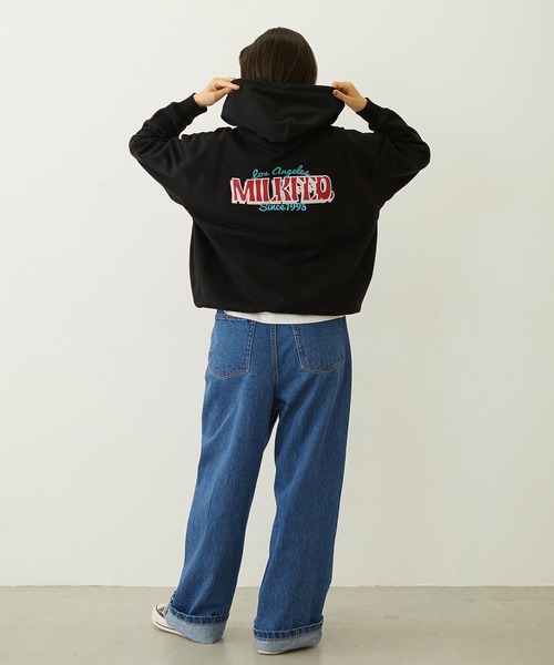 MILKFED.(ミルクフェド)の「DOODLE LOGO SWEAT HOODIE(パーカー・レディース・オフホワイト/ブラック/オリーブ・M/L)」の10枚目の写真