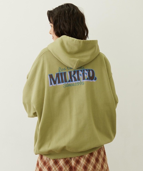 MILKFED.(ミルクフェド)の「DOODLE LOGO SWEAT HOODIE(パーカー・レディース・オフホワイト/ブラック/オリーブ・M/L)」の12枚目の写真