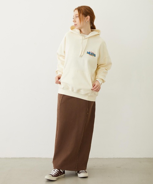MILKFED.(ミルクフェド)の「DOODLE LOGO SWEAT HOODIE(パーカー・レディース・オフホワイト/ブラック/オリーブ・M/L)」の19枚目の写真
