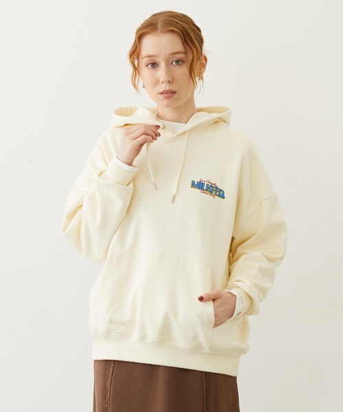 MILKFED.(ミルクフェド)の「DOODLE LOGO SWEAT HOODIE(パーカー・レディース・オフホワイト/ブラック/オリーブ・M/L)」の16枚目の写真