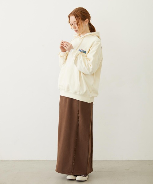MILKFED.(ミルクフェド)の「DOODLE LOGO SWEAT HOODIE(パーカー・レディース・オフホワイト/ブラック/オリーブ・M/L)」の21枚目の写真