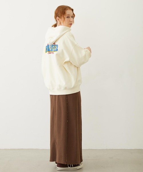 MILKFED.(ミルクフェド)の「DOODLE LOGO SWEAT HOODIE(パーカー・レディース・オフホワイト/ブラック/オリーブ・M/L)」の22枚目の写真
