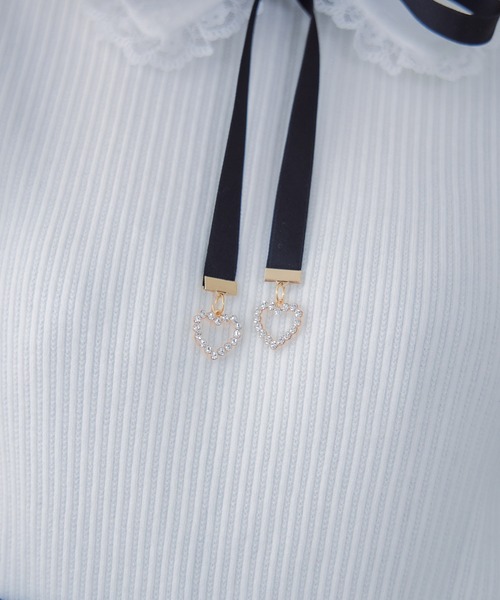 couture BY ROJITA(クチュールバイロジータ)の「ショルダーラッフルフリルトップス(Tシャツ/カットソー・レディース・ボルドー/ブラック/ホワイト・FREE)」の11枚目の写真