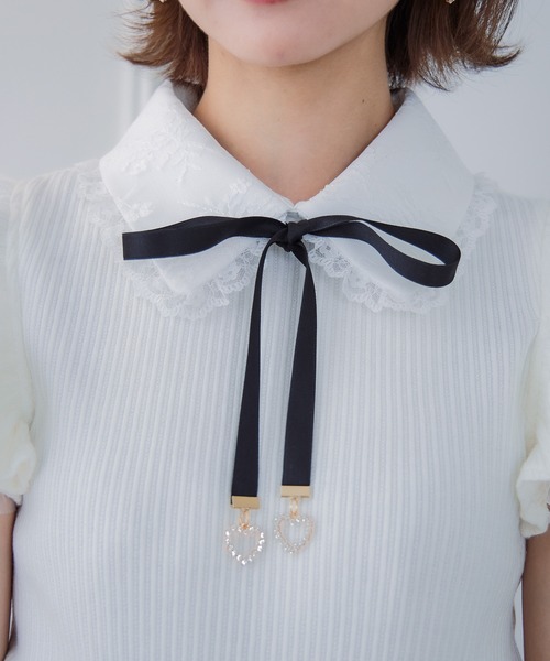 couture BY ROJITA(クチュールバイロジータ)の「ショルダーラッフルフリルトップス(Tシャツ/カットソー・レディース・ボルドー/ブラック/ホワイト・FREE)」の12枚目の写真