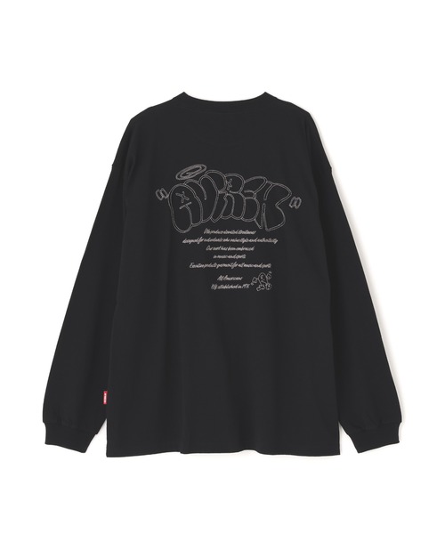 AFFA ブラック グラフィック長袖カットソー 直営店限定》GRAFFITI EMBROIDERY L/S T-SHIRT / グラフィティ 刺繍