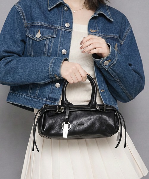 Ungrid(アングリッド)の「【Ungrid/アングリッド】 ヴィンテージ ワイドミニボストンバッグ(ボストンバッグ・レディース・ベージュ/ダークブラウン/キャメル/ブラック/アイボリー/グレイッシュベージュ・FREE)」の3枚目の写真