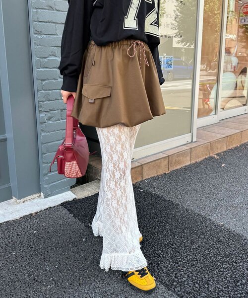 CIAOPANIC（チャオパニック）の「バルーンカーゴミニスカート（スカート・レディース・カーキ/ブラウン/ネイビー・ONE SIZE）」の7枚目の写真