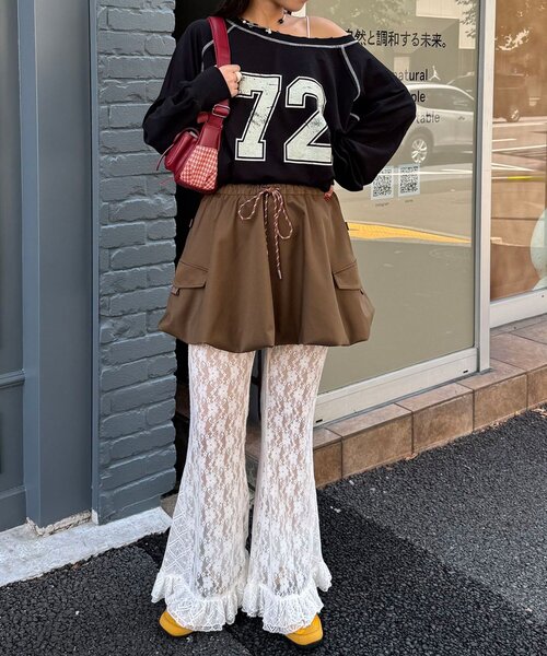 CIAOPANIC（チャオパニック）の「バルーンカーゴミニスカート（スカート・レディース・カーキ/ブラウン/ネイビー・ONE SIZE）」の8枚目の写真