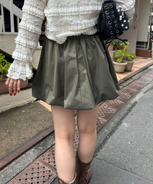 CIAOPANIC（チャオパニック）の「バルーンカーゴミニスカート（スカート・レディース・カーキ/ブラウン/ネイビー・ONE SIZE）」の19枚目の写真