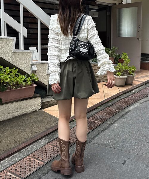 CIAOPANIC（チャオパニック）の「バルーンカーゴミニスカート（スカート・レディース・カーキ/ブラウン/ネイビー・ONE SIZE）」の22枚目の写真