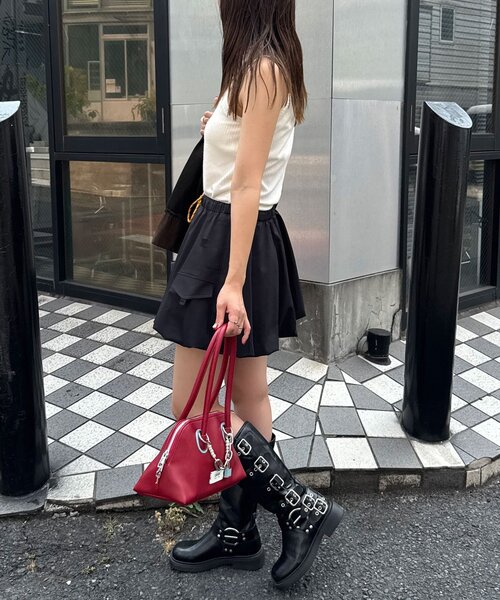 CIAOPANIC（チャオパニック）の「バルーンカーゴミニスカート（スカート・レディース・カーキ/ブラウン/ネイビー・ONE SIZE）」の4枚目の写真