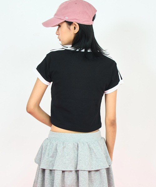 ANAP（アナップ）の「ライン Vネック ゲーミング プリント Tシャツ（Tシャツ/カットソー・レディース・ホワイト/ブラック・FREE）」の3枚目の写真