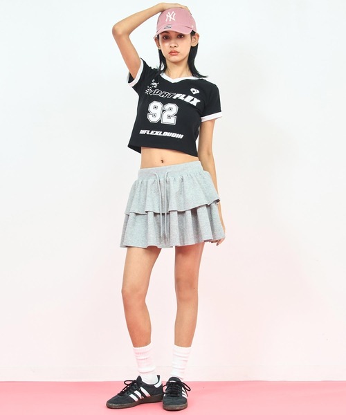 ANAP（アナップ）の「ライン Vネック ゲーミング プリント Tシャツ（Tシャツ/カットソー・レディース・ホワイト/ブラック・FREE）」の10枚目の写真