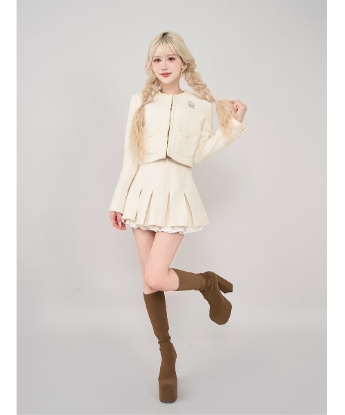 匿名配送 ♡ Darich / スパンコールツイードジャケット ミニスカート ダーリッチ Darich スパンコールツイードミニスカート