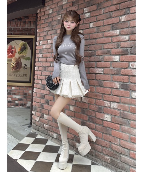 スパンコールツイードミニスカート【Darich】 スパンコールツイードミニスカート（スカート）｜Darich